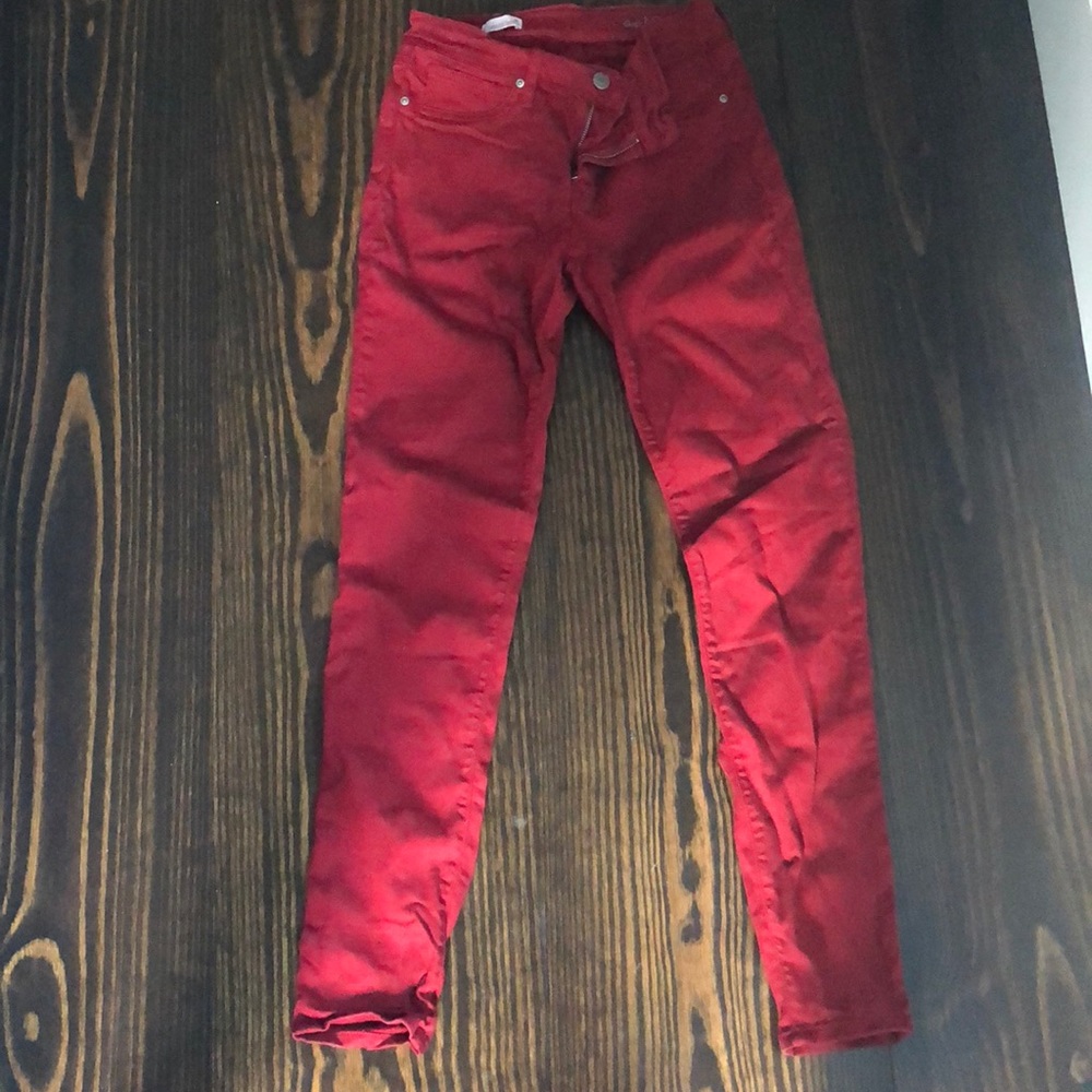 Gap red legging jean so 8